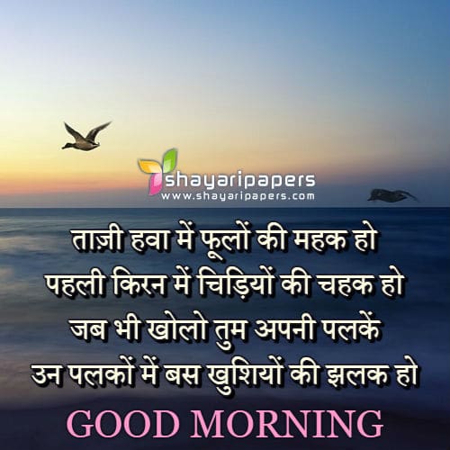 Best 50 Good Morning Shayari in Hindi with Images - गुड मॉर्निंग शायरी Best 50 Good Morning Shayari in Hindi with Images - गुड मॉर्निंग शायरी